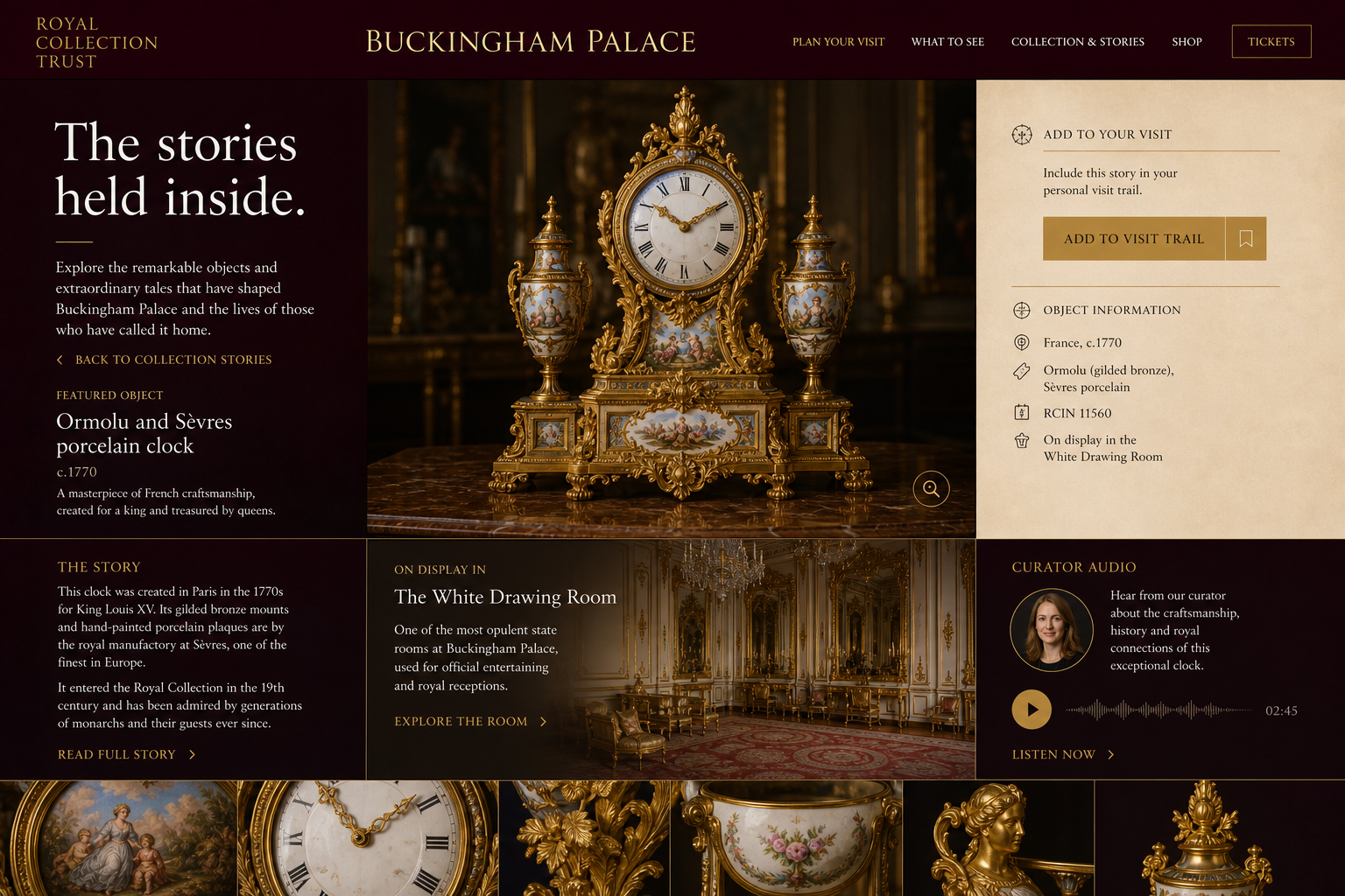 Royal Collection Trust Collection detail full-page design concept