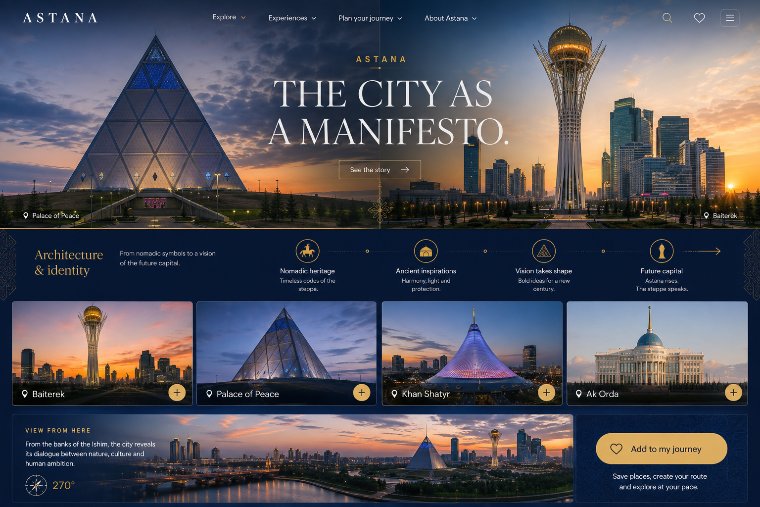 City of Astana Architecture and identity full-page design