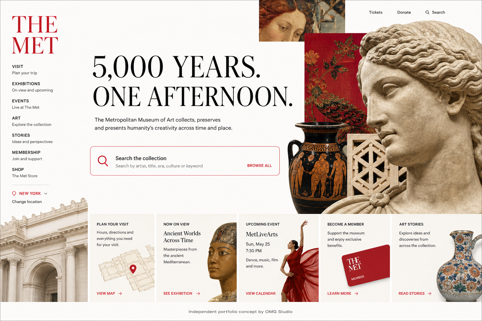 The Met homepage redesign concept
