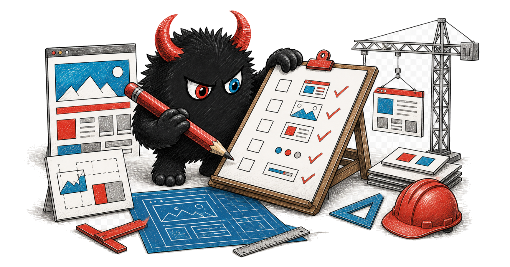 Original abstract artwork for The 2026 Website Rebuild Checklist