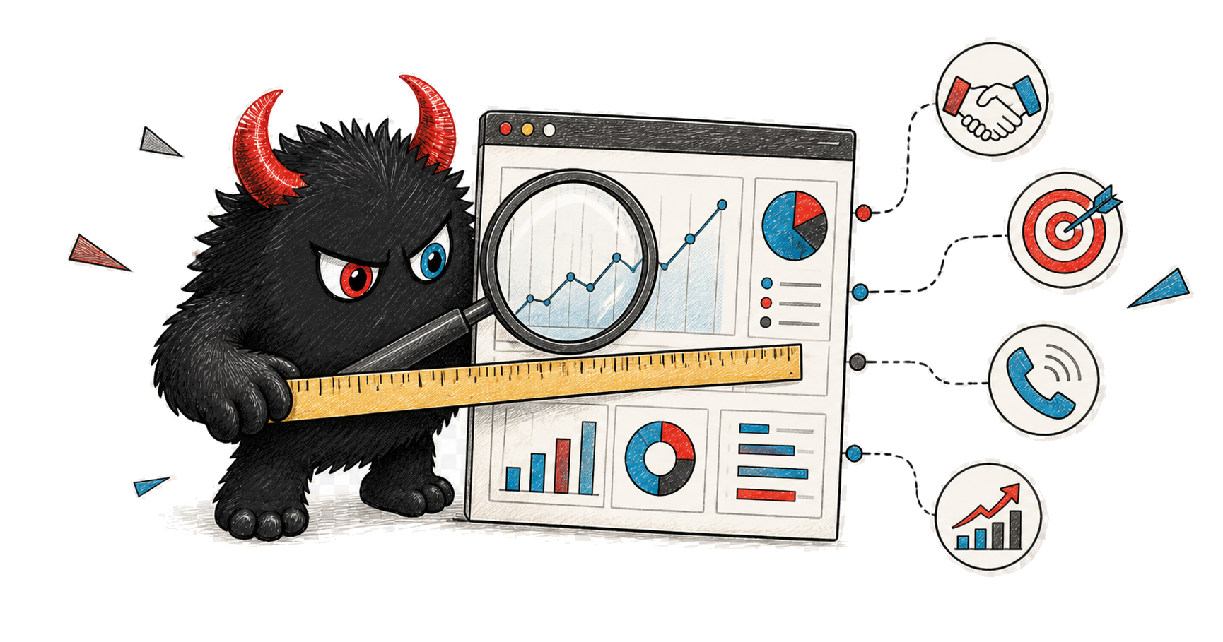 Original abstract artwork for How to Measure a Website Beyond Traffic