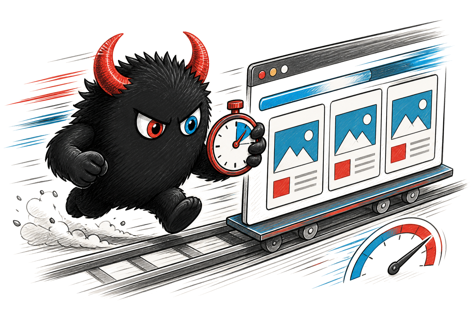 Original abstract artwork for Website Speed Is a Business Feature