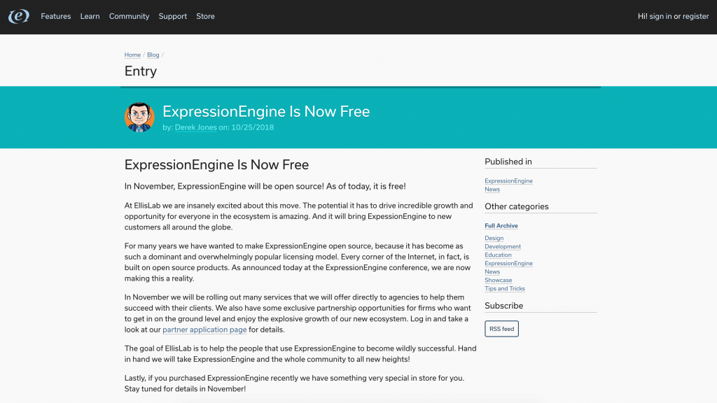 Ellis Labs Announces ExpressionEngine is going Open Source