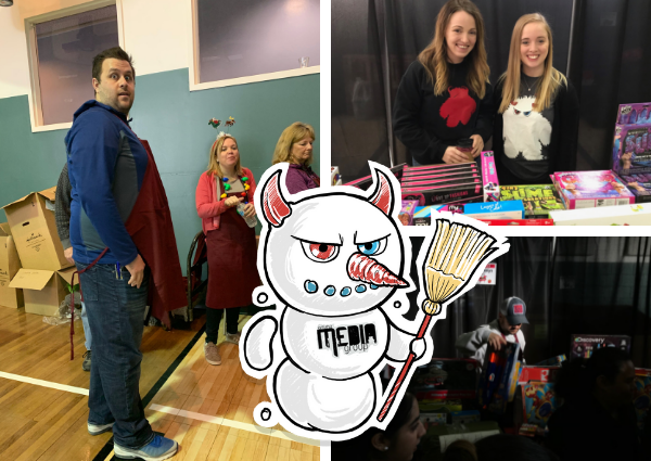 Omaha Media Group volunteering at the Salvation Army's Toyland Days